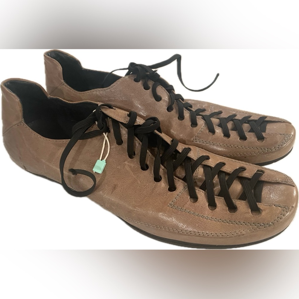 Marsell taupe leather oxford bowling shoe loafers 39 NIB